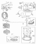 Blower HsgFlywheelsRewinds Diagram and Parts List for 130902-1218-01  Briggs and Stratton Engine